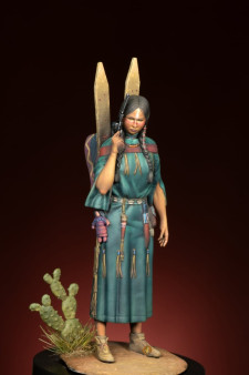 Native girl with child