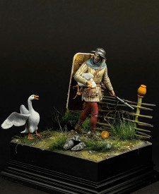 Infantryman with a goose
