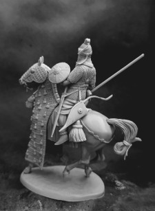 Heavily armed warrior of the Sassanid Empire, 3rd–5th centuries AD.