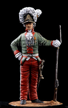 Officer of the grenadier regiment. Russia, 1792.