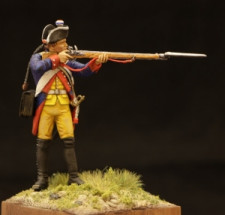 Prussian musketeer of the 34th infantry regiment, 1756-63