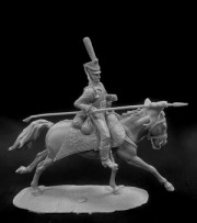 Russian hussar with a pike, 1812-14.