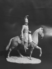 Staff-officer of the Pskov cuirassier regiment in a captured cuirass, Russia 1813