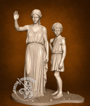 A woman with a child
