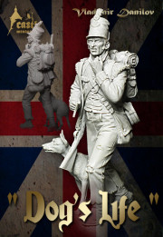 British soldier with mongrel