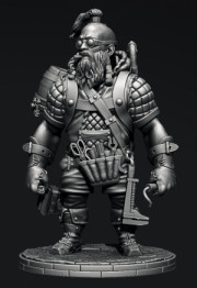 Steampunk: Сombat engineer dwarf